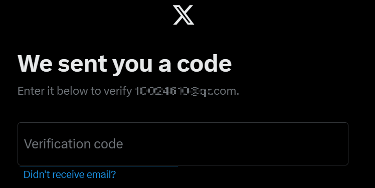 Twitter first verifies email or phone