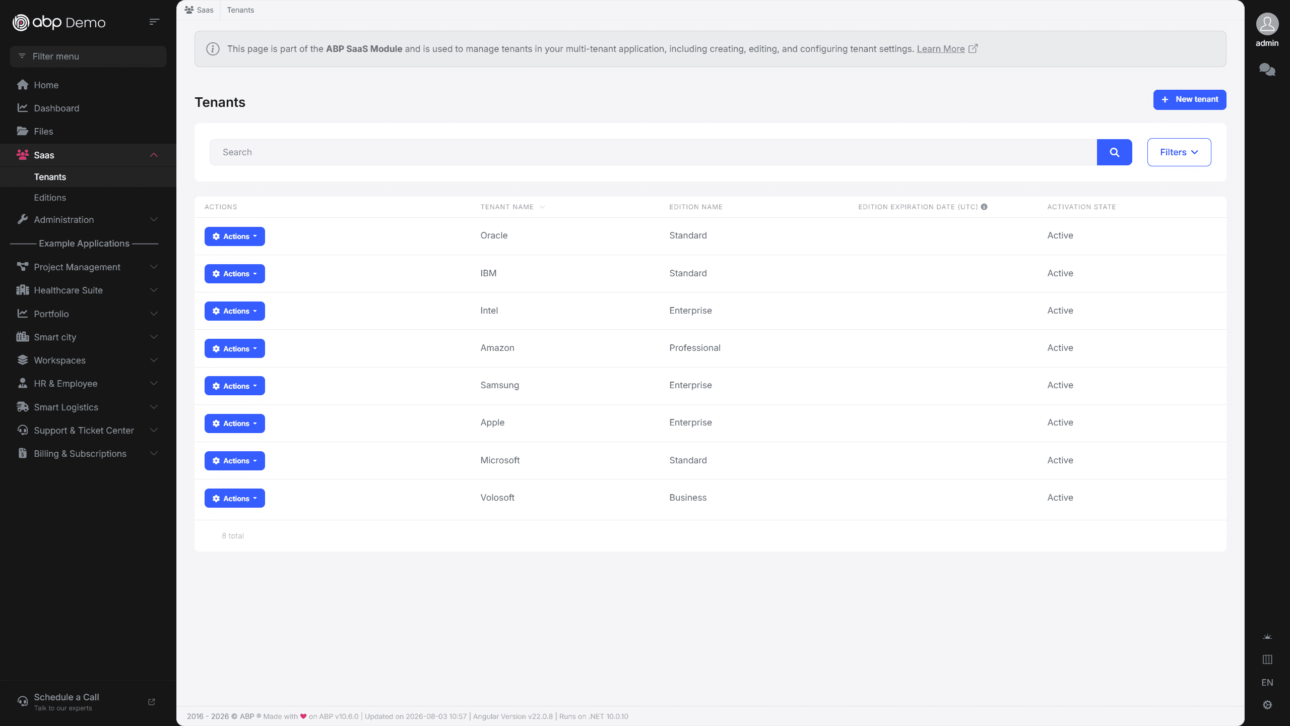 ABP Demo screenshot 2