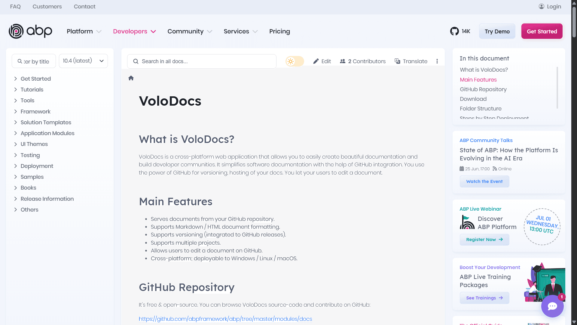 VoloDocs screenshot